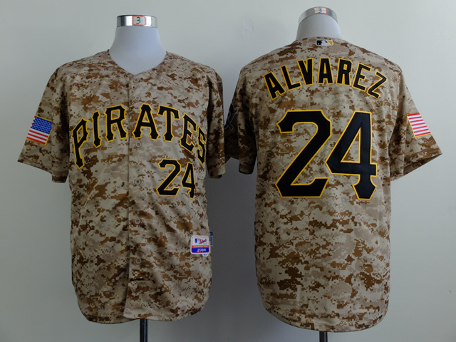 Men Pittsburgh Pirates 24 Alvarez Camo MLB Jerseys